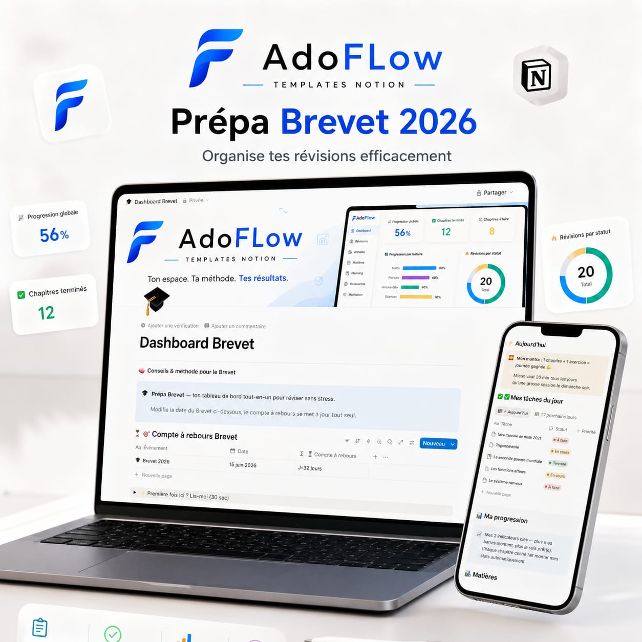 Prépa Brevet 2026 - Système complet de révisions Notion